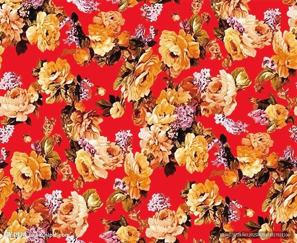 紅色花卉圖案背景紋理