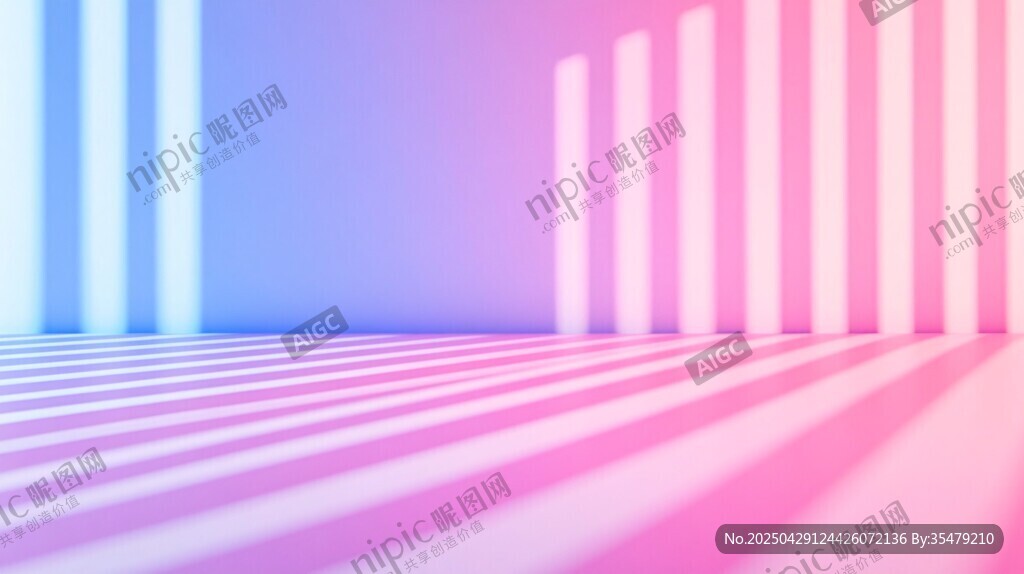 夢幻漸變光影室內(nèi)場景