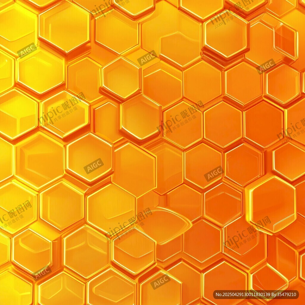 金色蜂巢圖案背景紋理