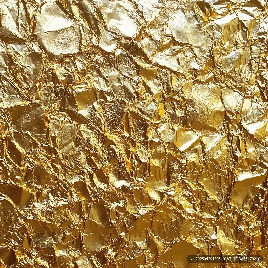 金色褶皺金屬質(zhì)感紋理