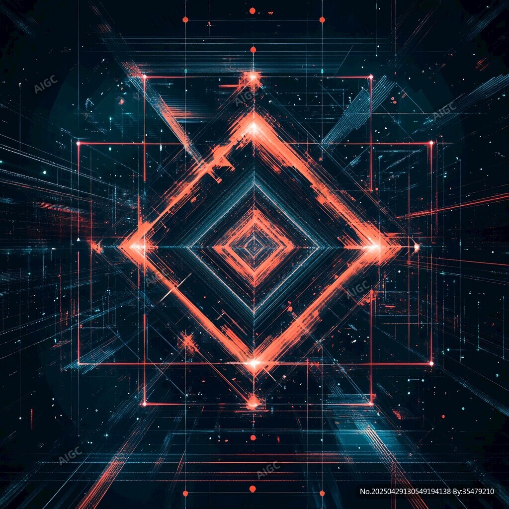 科技感幾何光影藝術畫面