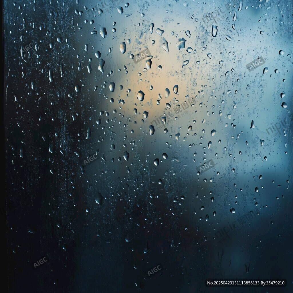 窗前雨珠 朦朧中的詩意
