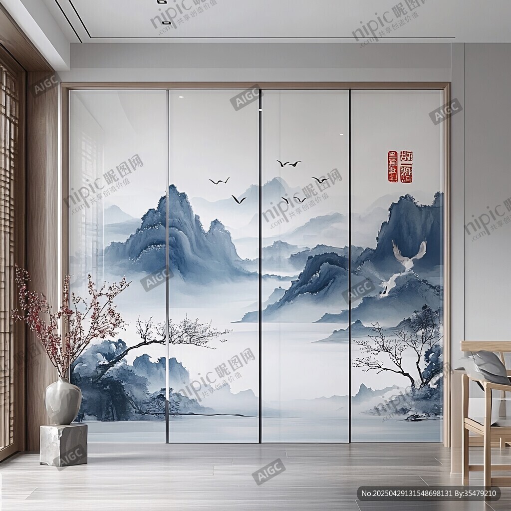中式山水移門 盡顯雅致意境