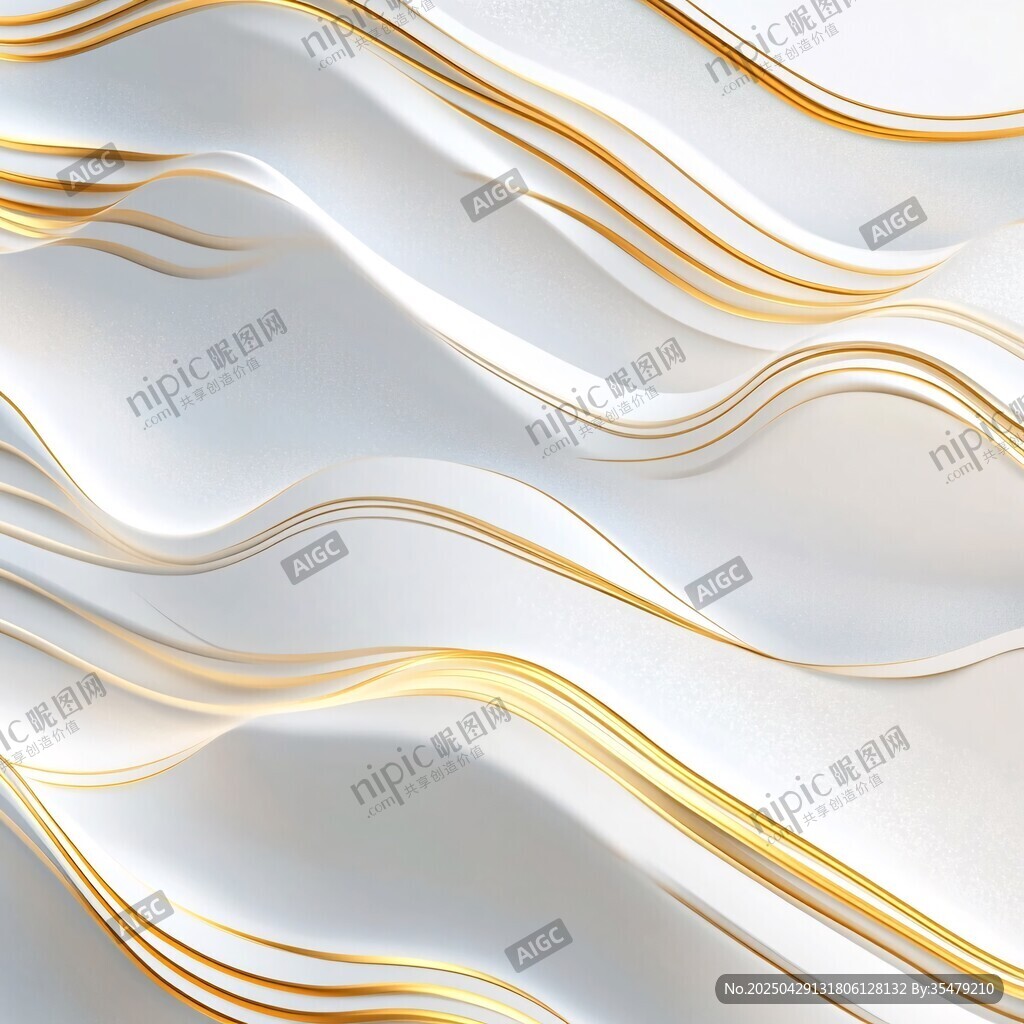 金白相間的流動(dòng)線條紋理