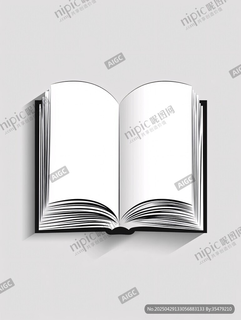 翻開(kāi)的空白書(shū)籍