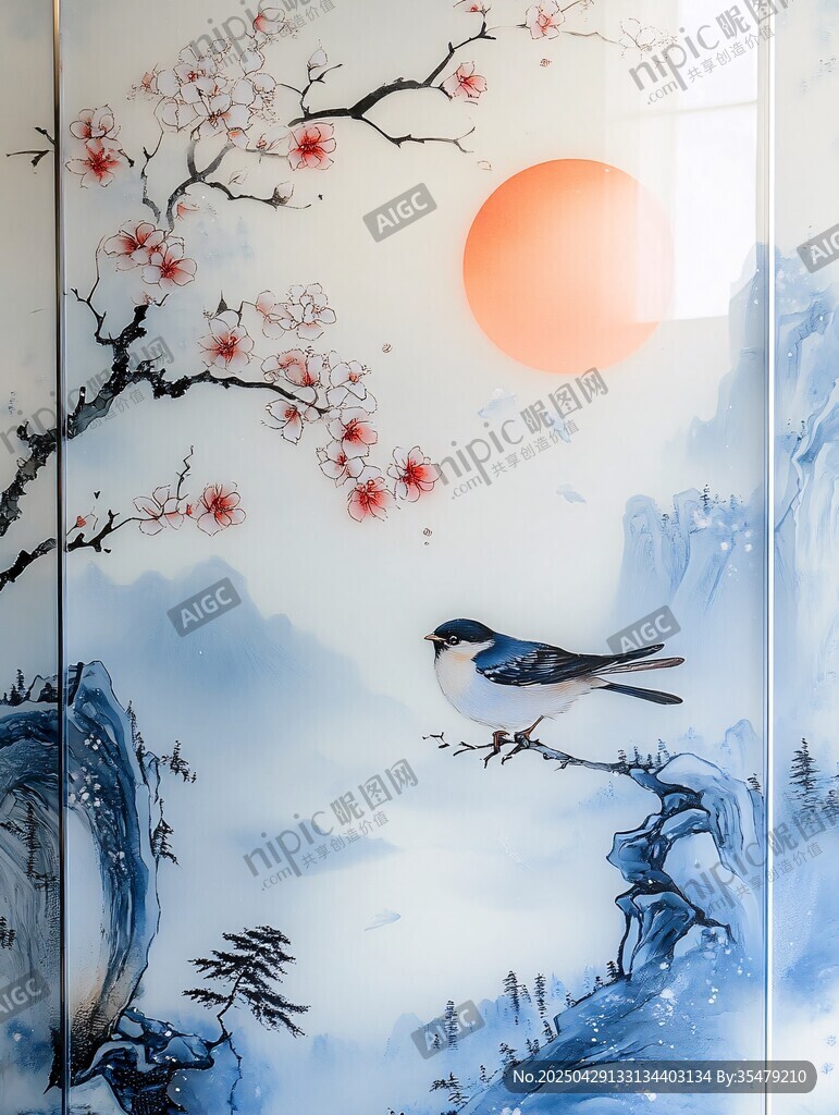 春日花鳥山水圖