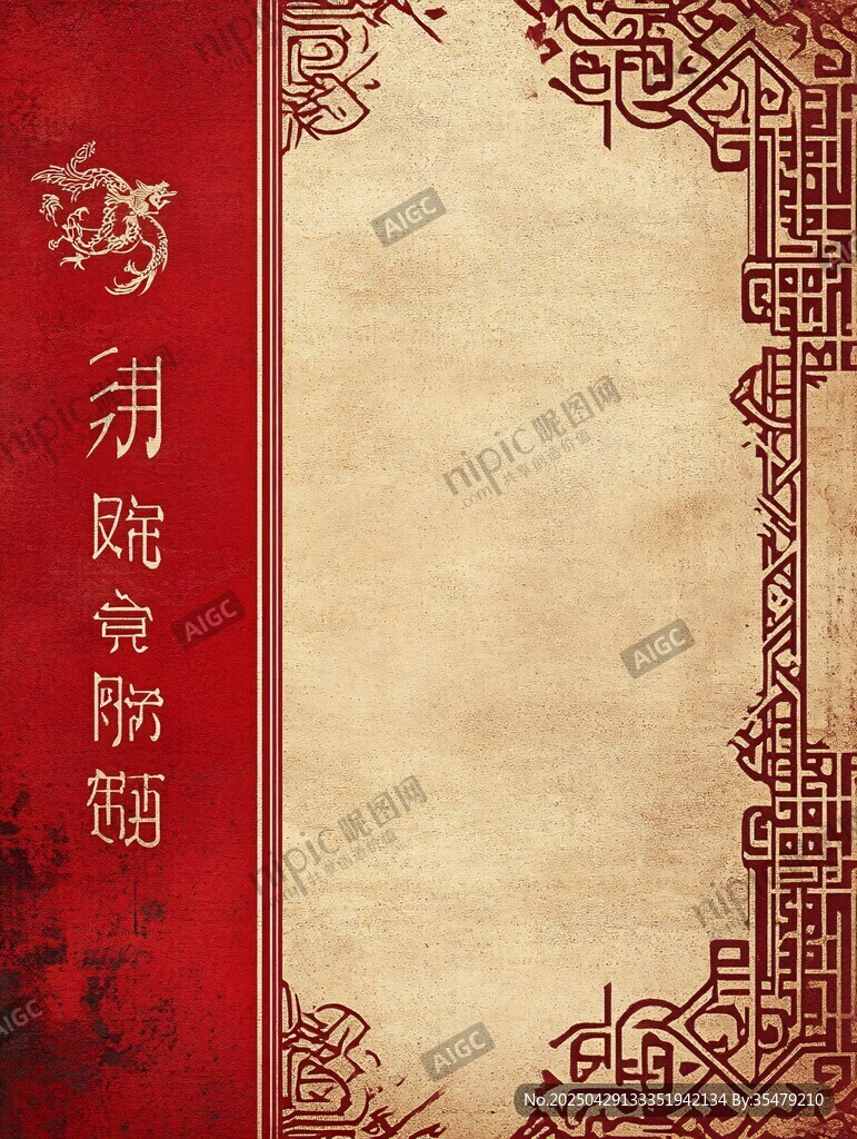 中式古典風復(fù)古邊框背景圖