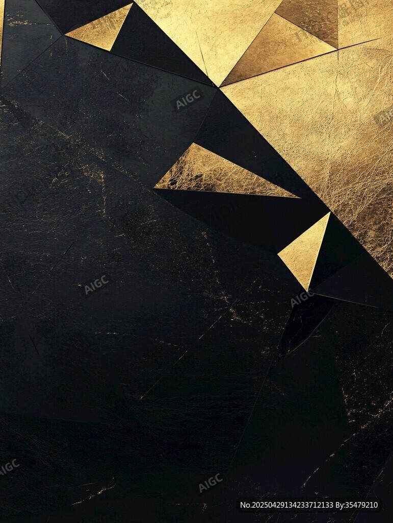 黑金幾何抽象背景圖