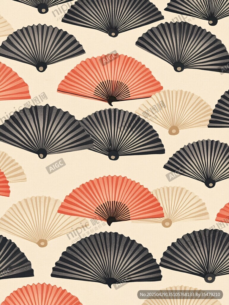 日式折扇圖案 簡約美學