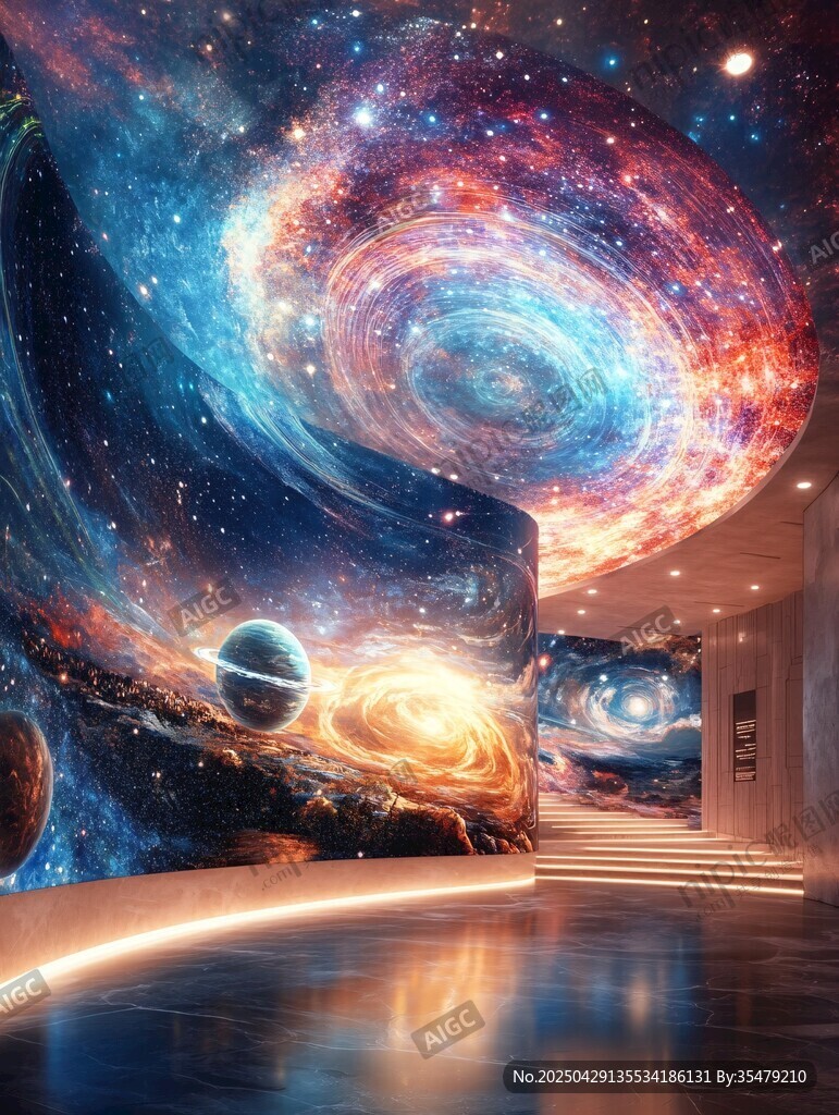 夢幻星空室內(nèi)全景壁畫