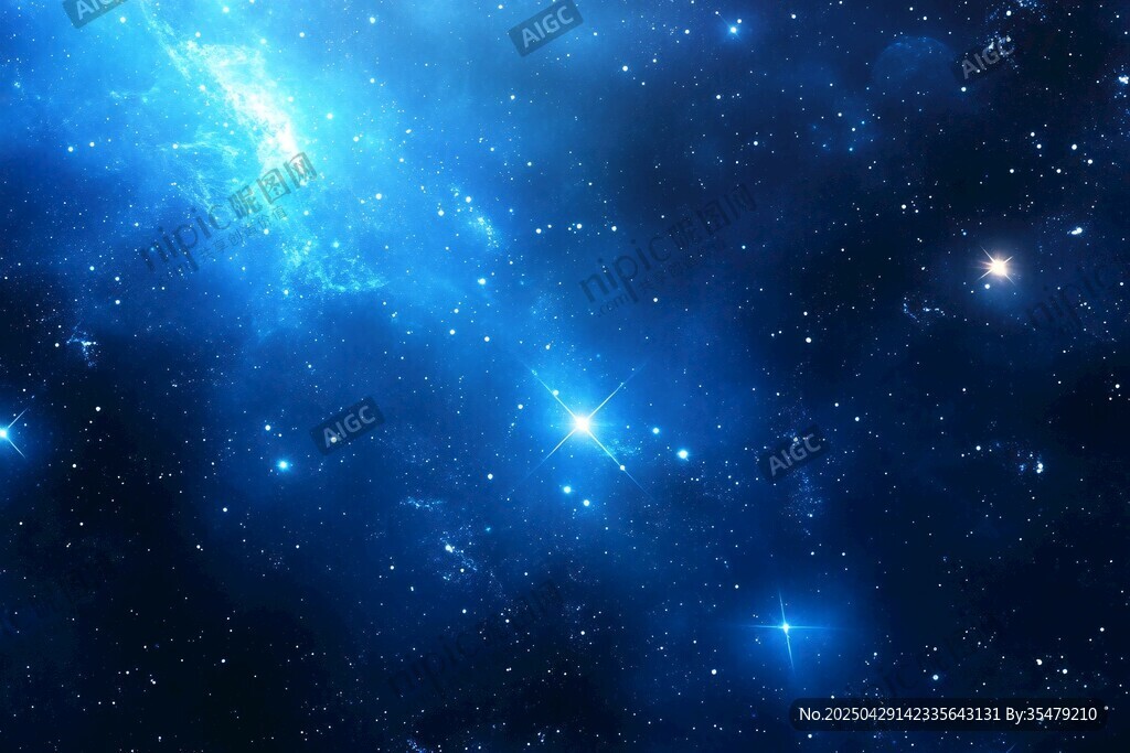 夢幻藍(lán)色星空背景