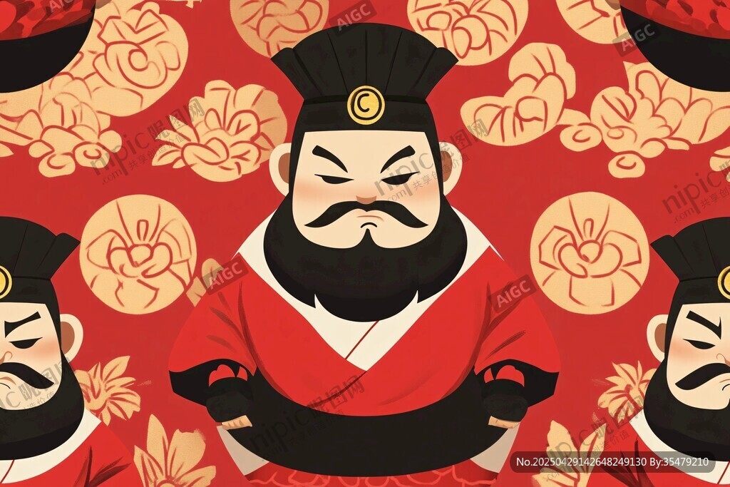 財神形象喜慶圖案設(shè)計