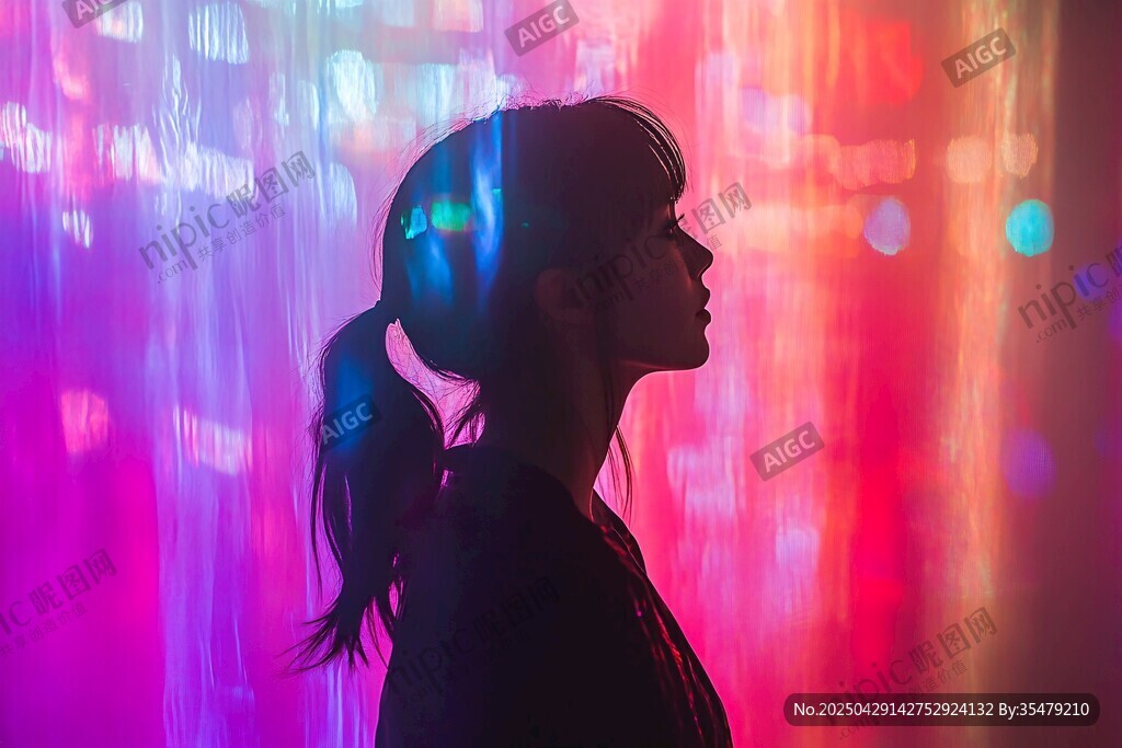 光影中的少女側(cè)影