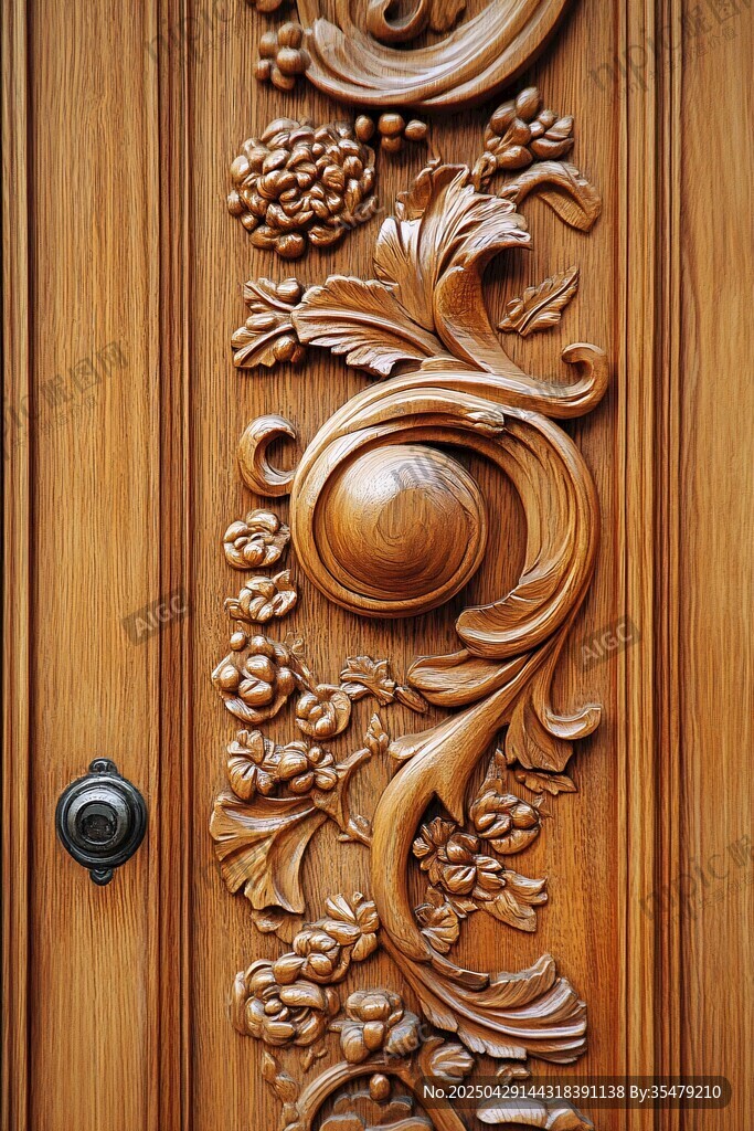 精致木雕門飾細(xì)節(jié)展示