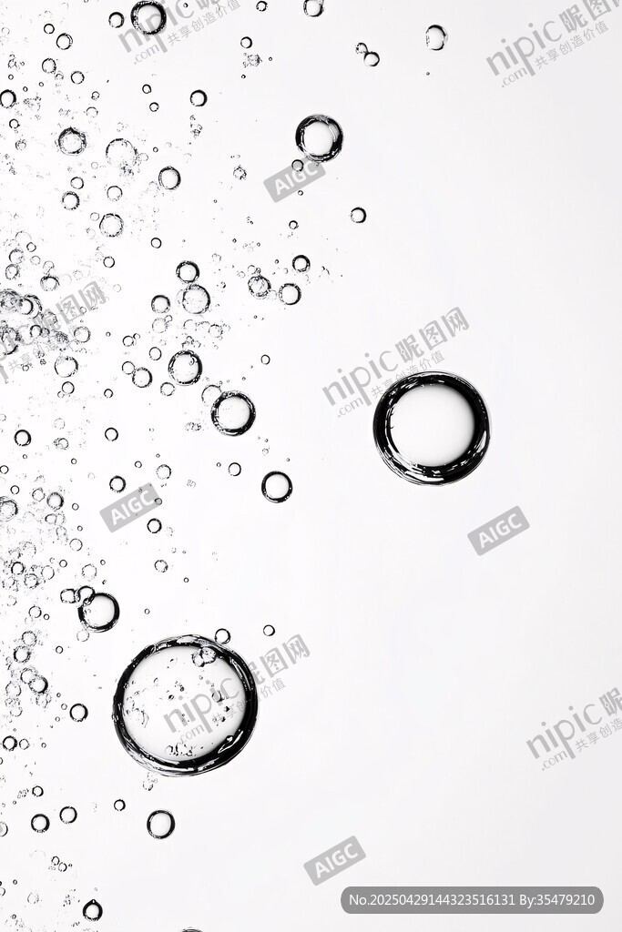 水中氣泡特寫