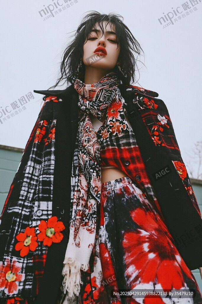 個性潮流穿搭時尚女性