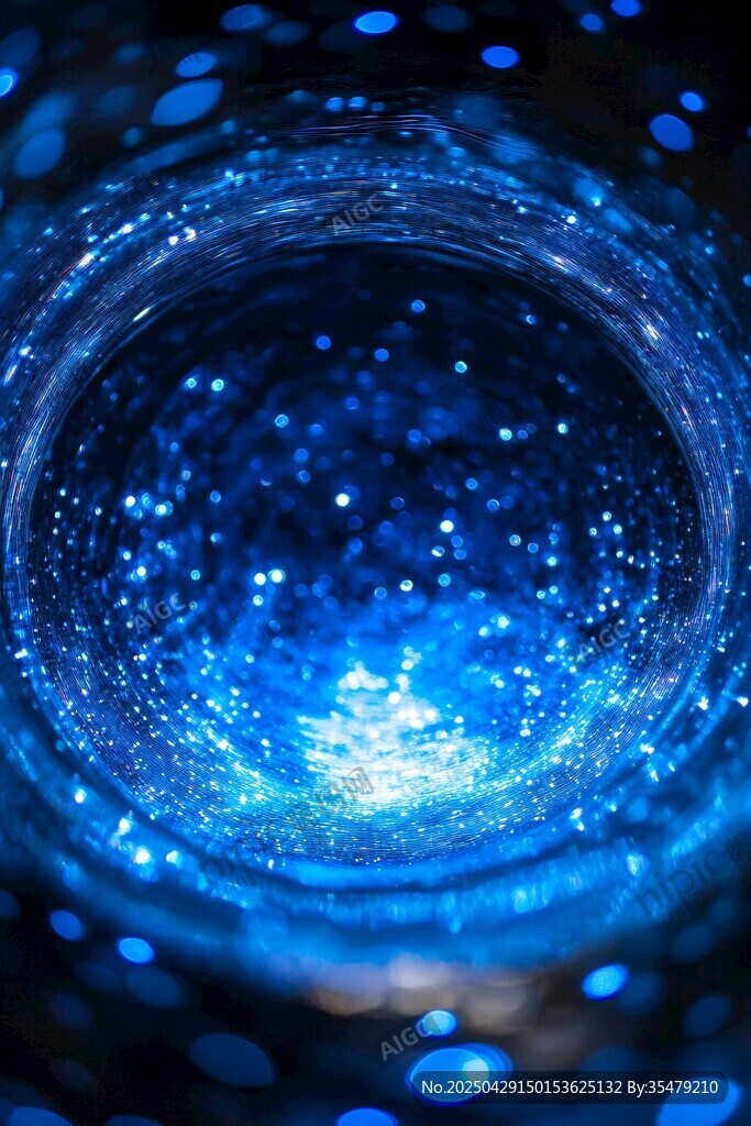 夢幻藍(lán)色粒子漩渦宇宙景