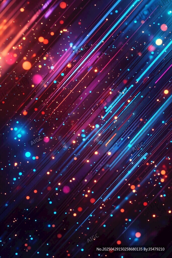 夢幻炫彩光線粒子背景