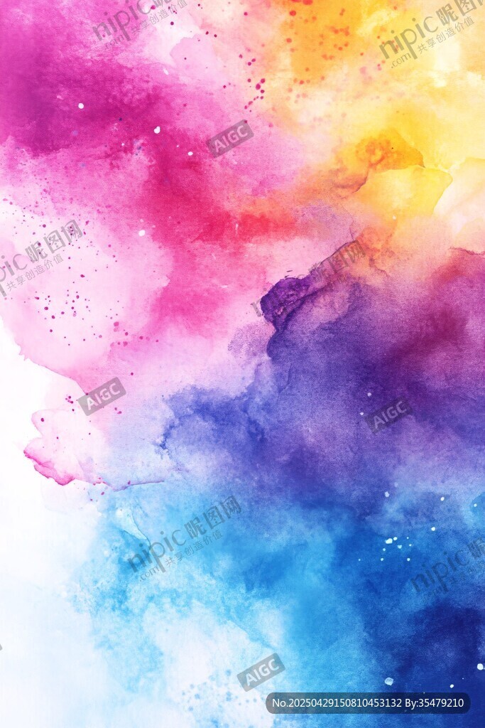 夢幻水彩星空背景紋理