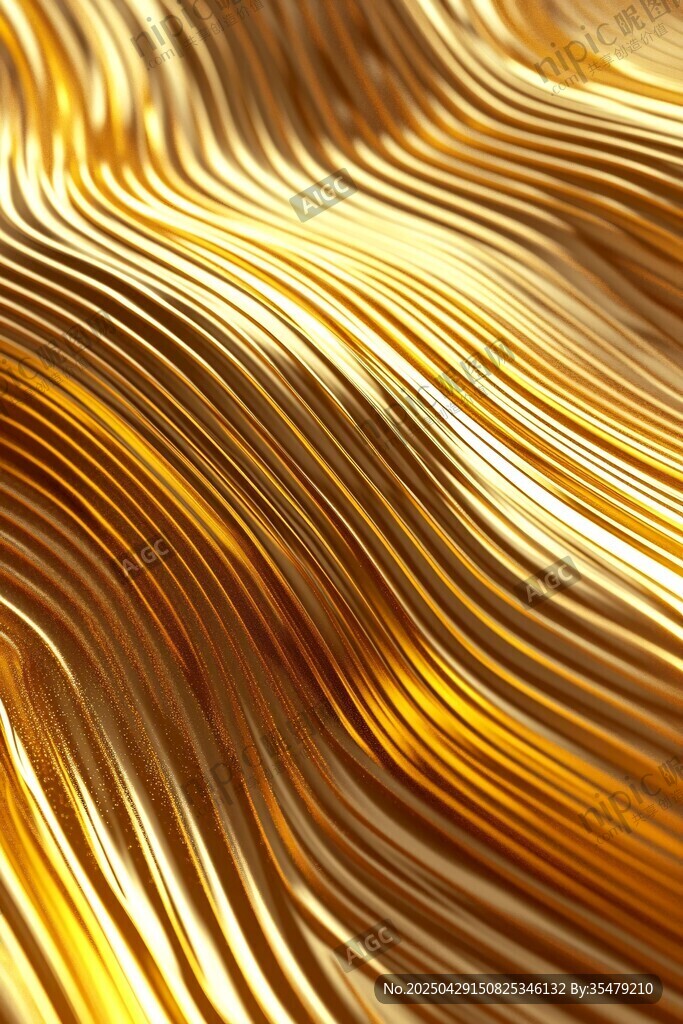 金色波浪紋理背景圖