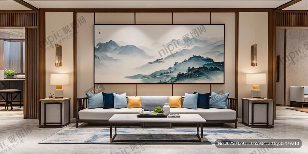 中式客廳的雅致山水風(fēng)情