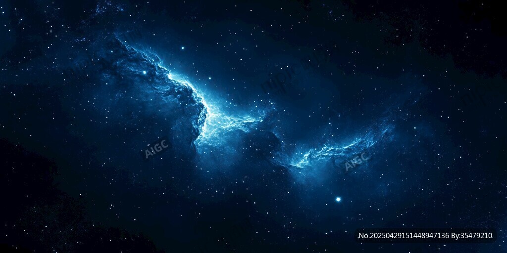 夢(mèng)幻藍(lán)色星云宇宙奇觀