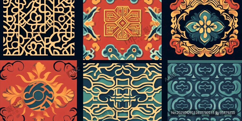 中式傳統(tǒng)花紋圖案集錦