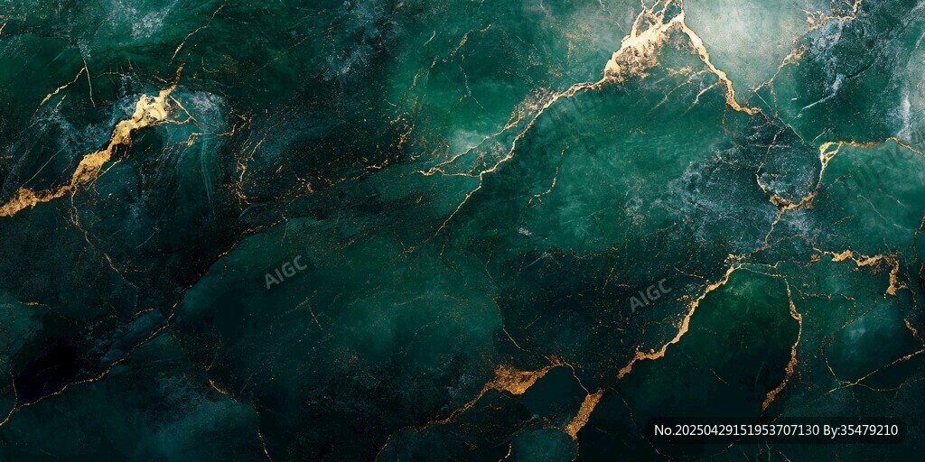 墨綠金紋大理石紋理背景