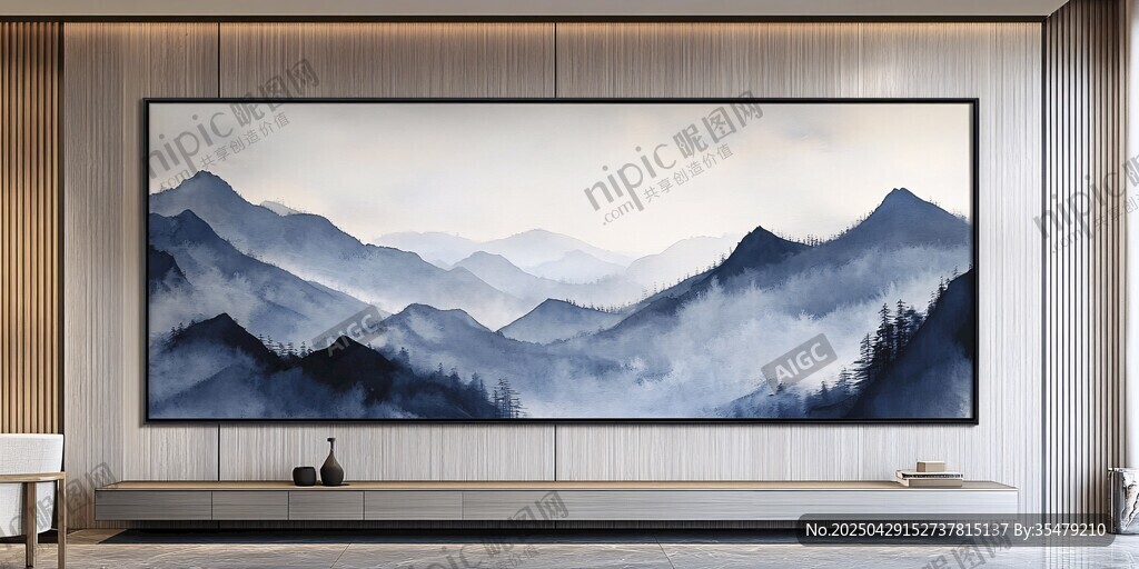 中式山水掛畫 客廳雅致風(fēng)