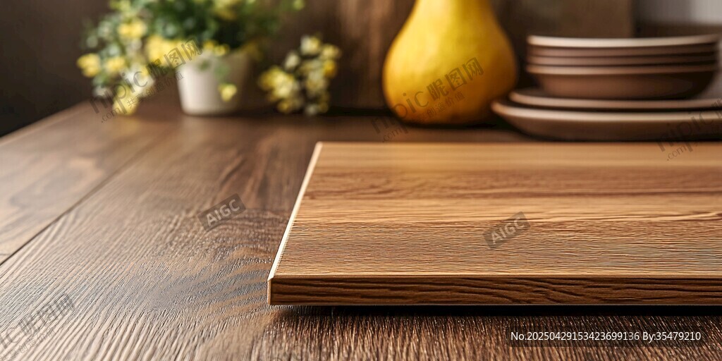 木質砧板與溫馨廚房擺件