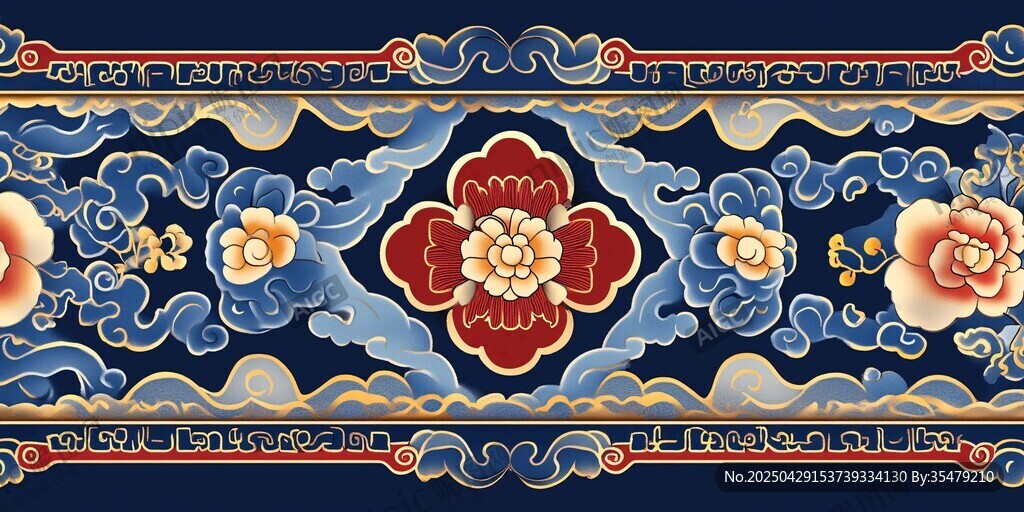 中式傳統花紋精美圖案
