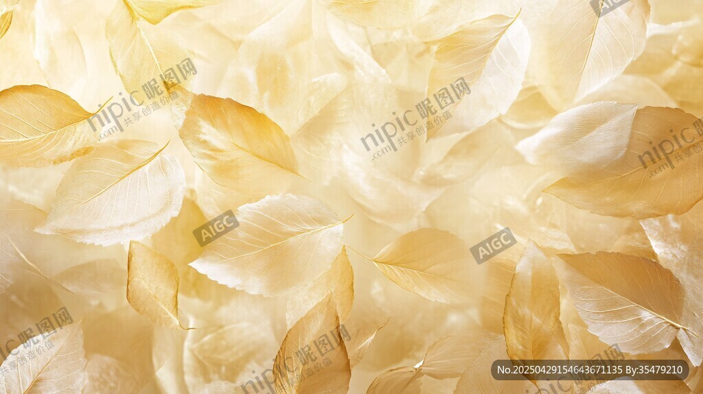 金黃羽毛紋理背景圖