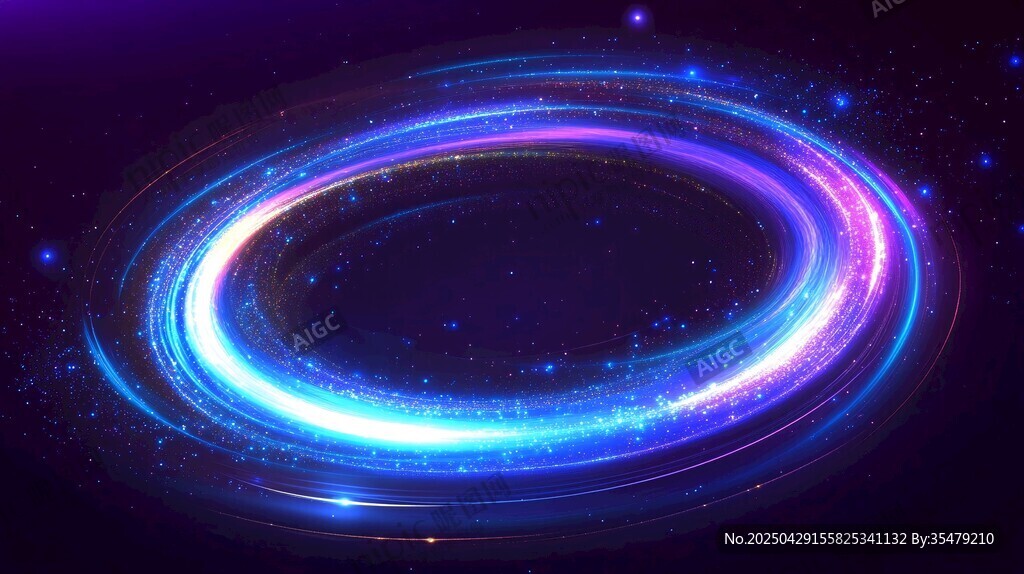 夢幻炫彩光環宇宙特效圖