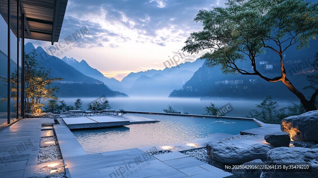 湖畔絕美度假屋景觀