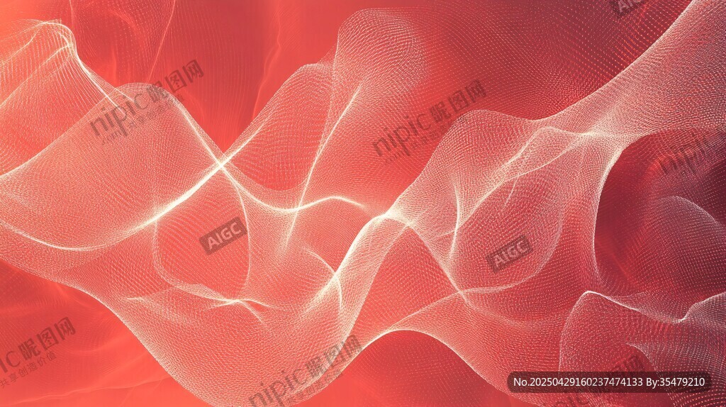 红色梦幻流动线条背景图 红色梦幻流动线条背景图