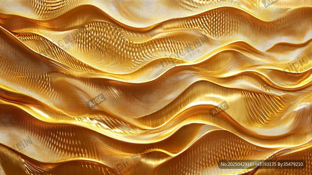 金色波浪紋理藝術背景
