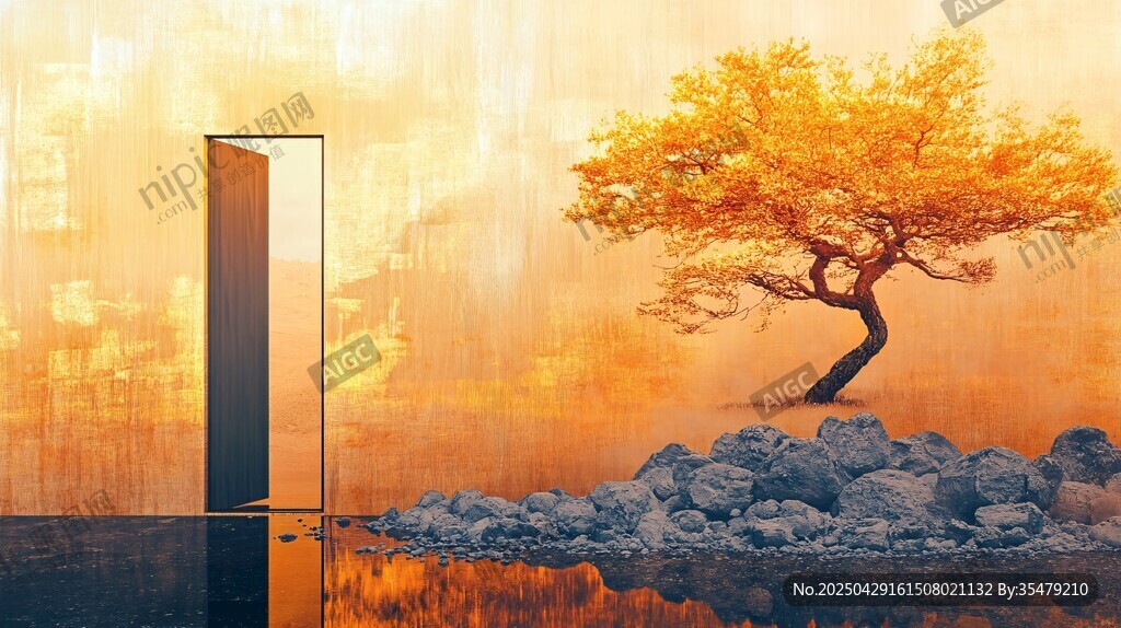 夢(mèng)幻之門(mén)旁的孤樹(shù)景觀