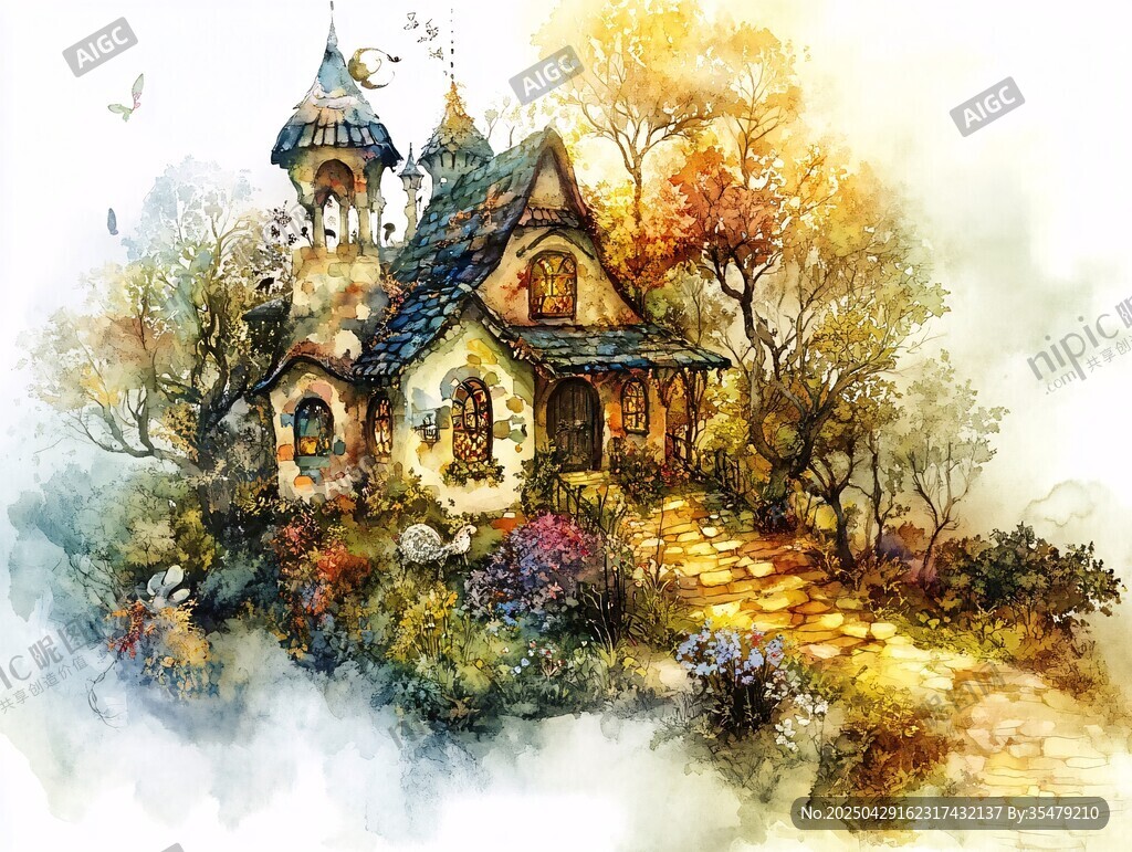 夢幻秋日童話小屋