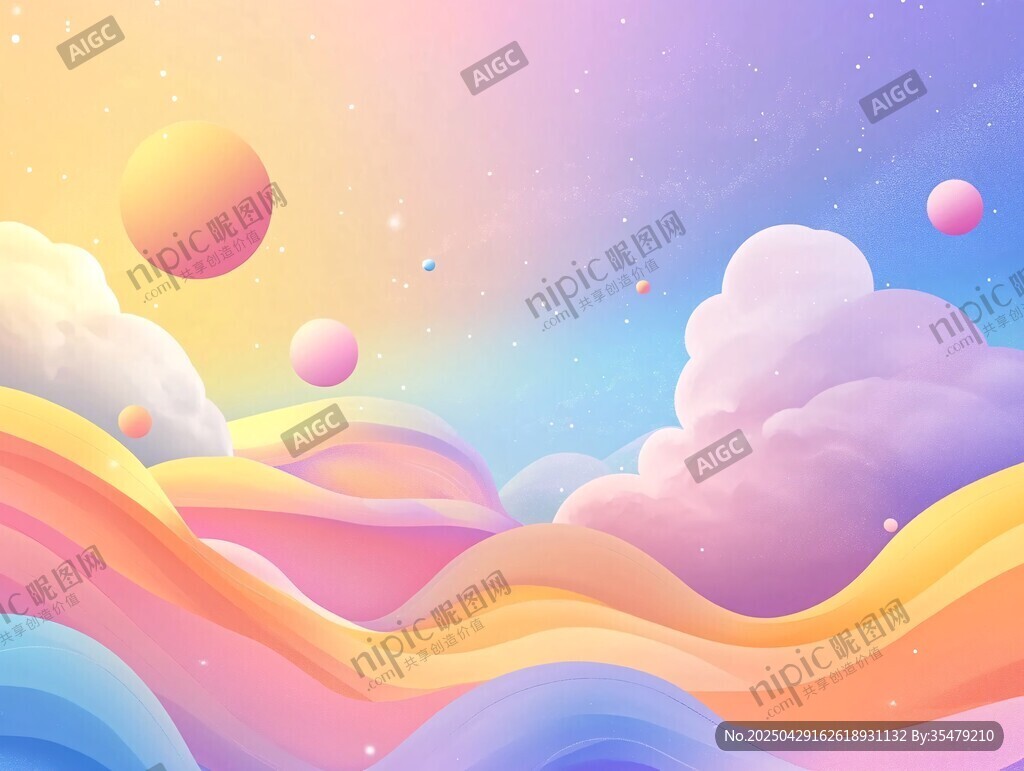 夢(mèng)幻天空下的多彩云海
