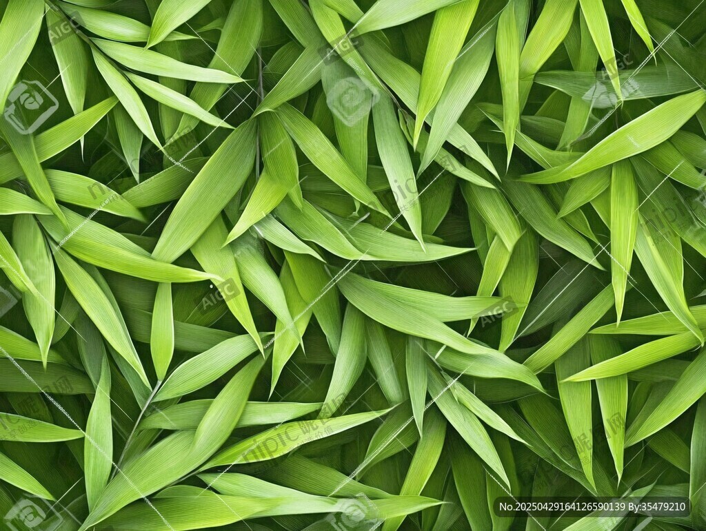 翠绿竹叶无缝背景图案 翠绿竹叶无缝背景图案