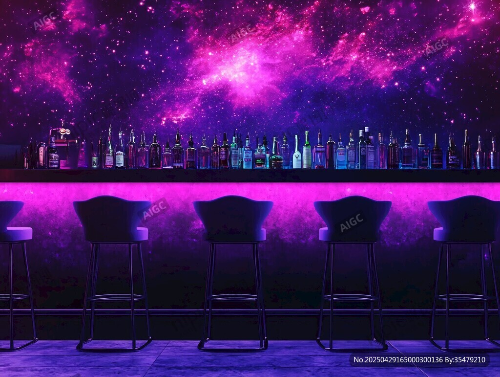 夢幻星空主題酒吧場景
