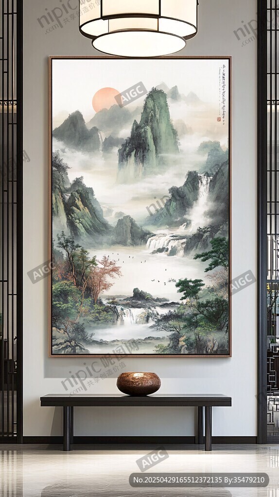 中式山水掛畫(huà) 盡顯雅致韻味