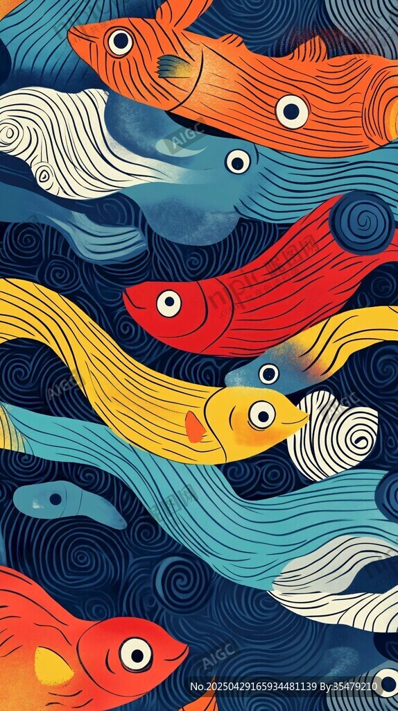 海洋魚群的靈動(dòng)圖案世界