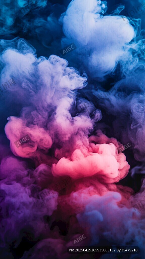 夢幻彩色煙霧視覺盛宴