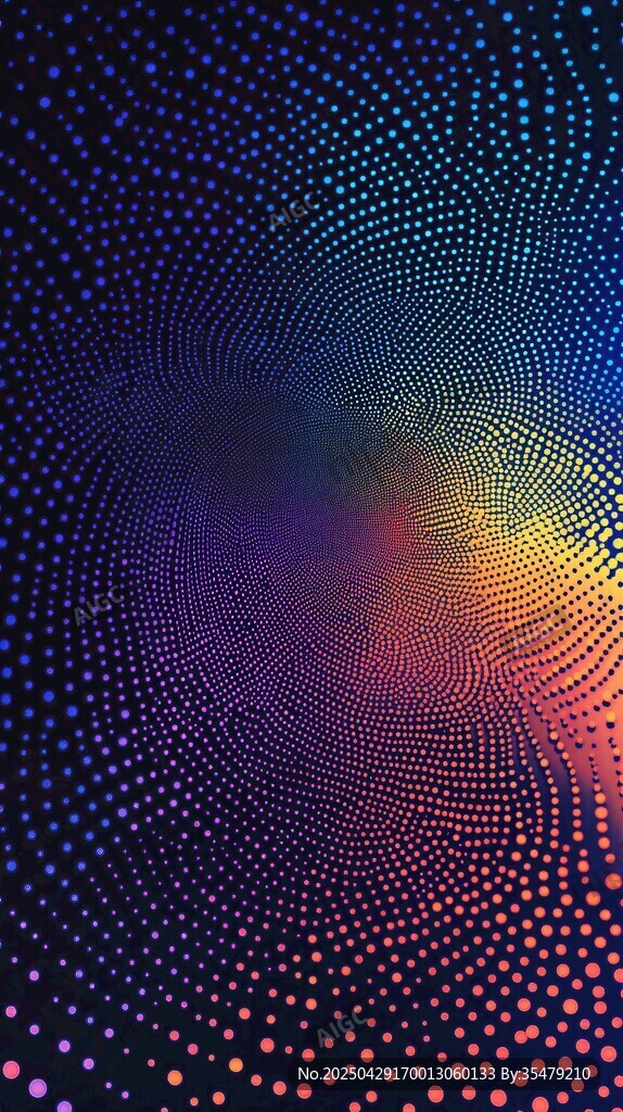 炫彩漸變點(diǎn)狀旋渦背景圖