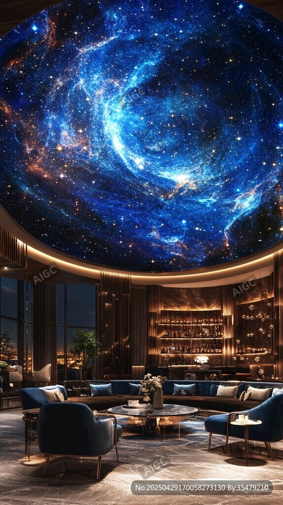 夢幻星空客廳天花板設計