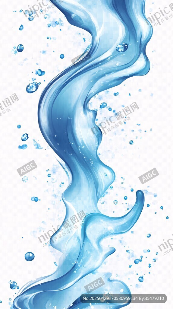 藍(lán)色動(dòng)感水花飛濺效果