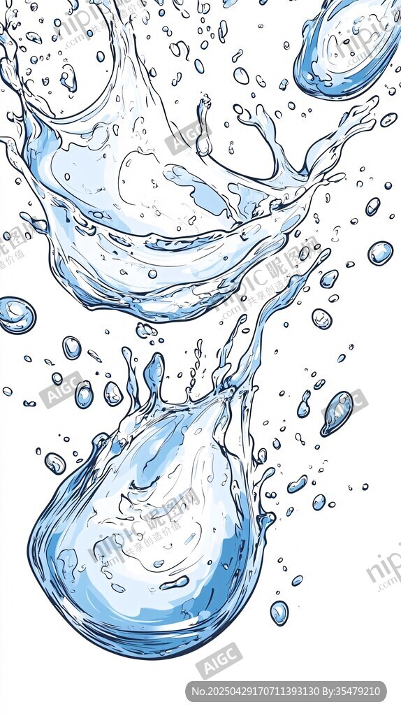 水花飛濺動(dòng)態(tài)插畫(huà)