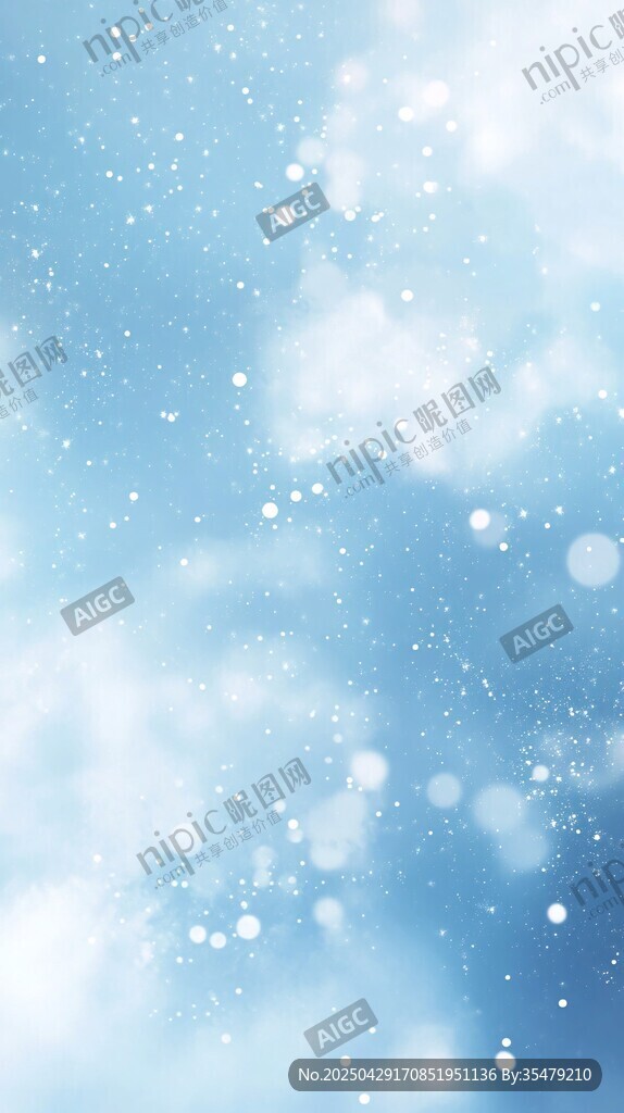 夢幻藍(lán)調(diào)雪景背景圖