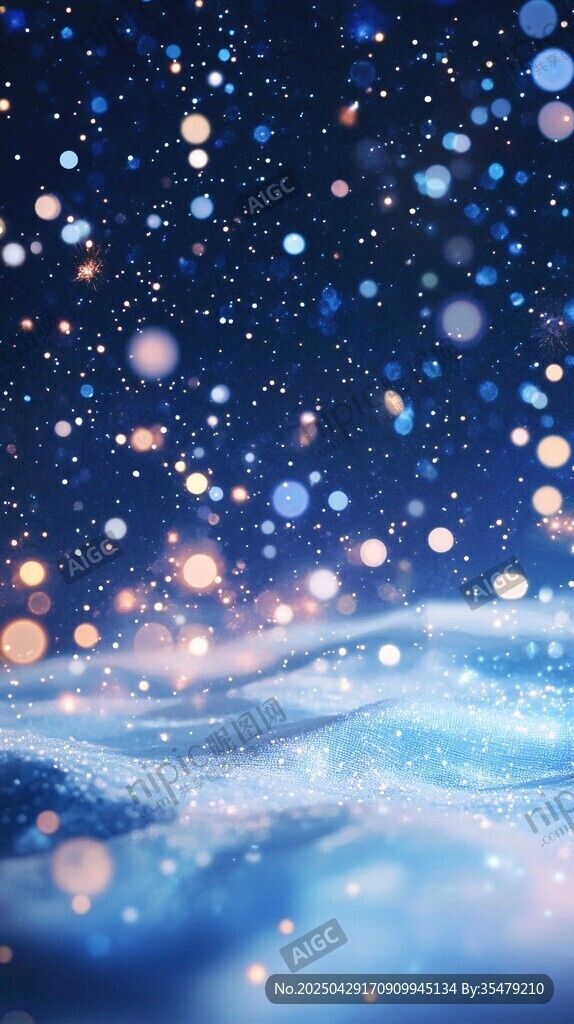 夢幻星空下的璀璨雪景